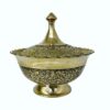 Handcrafted Brass Sugar Bowl with Secure Lid