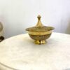 Handcrafted Brass Sugar Bowl with Secure Lid