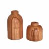 Decorative Wooden Mini Flower Vase Suitable for Rustic or Modern Home - Set of 2
