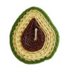Handcrafted Natural Beeswax Candle with Avocado Design