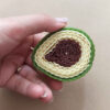 Handcrafted Natural Beeswax Candle with Avocado Design