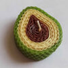 Handcrafted Natural Beeswax Candle with Avocado Design