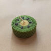 Handcrafted Natural Beeswax Candle with Kiwi Design