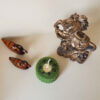 Handcrafted Natural Beeswax Candle with Kiwi Design