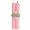 Handcrafted Natural Beeswax Pillar Candle Set of 2