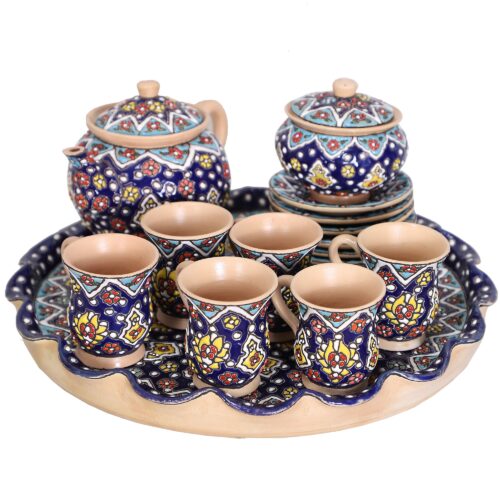 Handcrafted Persian Tea & Coffee Set with Minakari Design