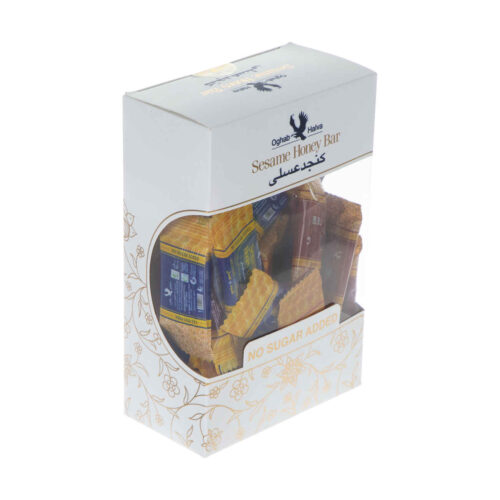 Honey Sesame Snack by Oghab Halva – A Healthy Alternative to Sugar, 32 Pack (10 gr Each)