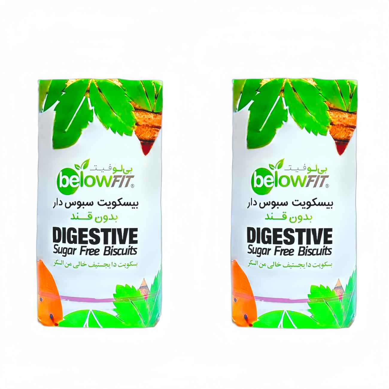 Iranian Below Sugar-Free Digestive Biscuits - 200 gr ( 2-Pack )