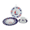 Iranian Ceramic Meal Set by Zarin Iran 5-Piece Child's - Boat Design