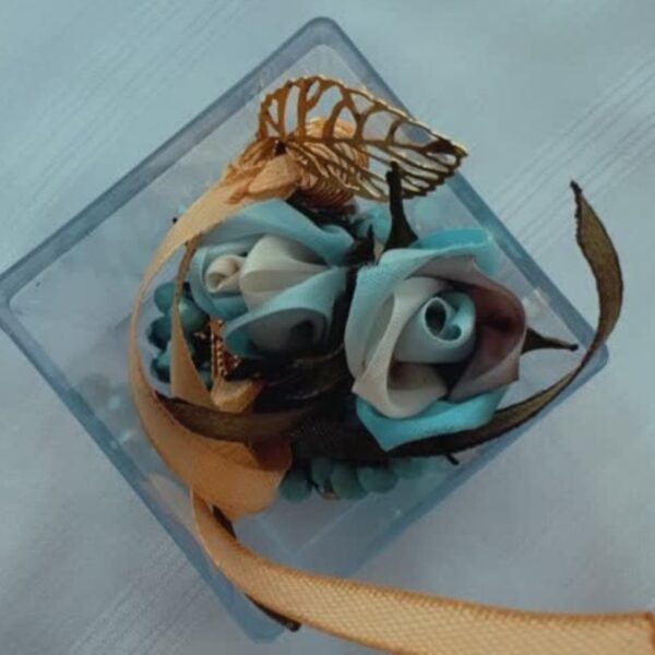 Islamic Gift Set: Decorative Prayer Beads Adorned with Ribbon Flowers