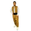 Kurdish Clothes for Man with Vest & Pishtwen - Maleki Beige