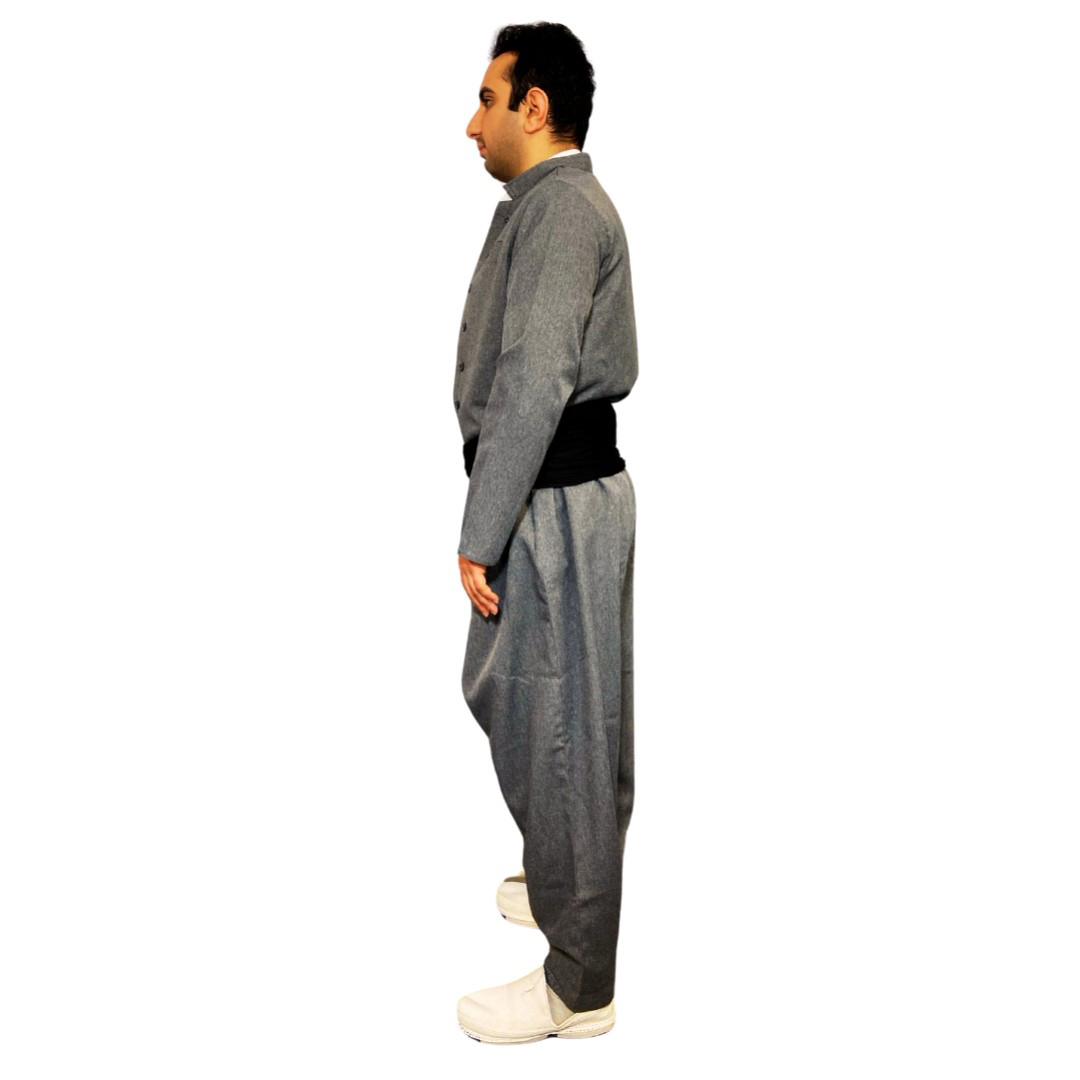 Kurdish Clothes for Man with Vest & Pishtwen – Maleki Gray
