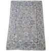 Large Persian Style Indoor Floor Mat with Floral Design in Gray