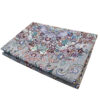 Large Persian Style Indoor Floor Mat with Floral Design in Gray