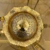 Luxurious Brass Sugar Bowl with Detailed Lid