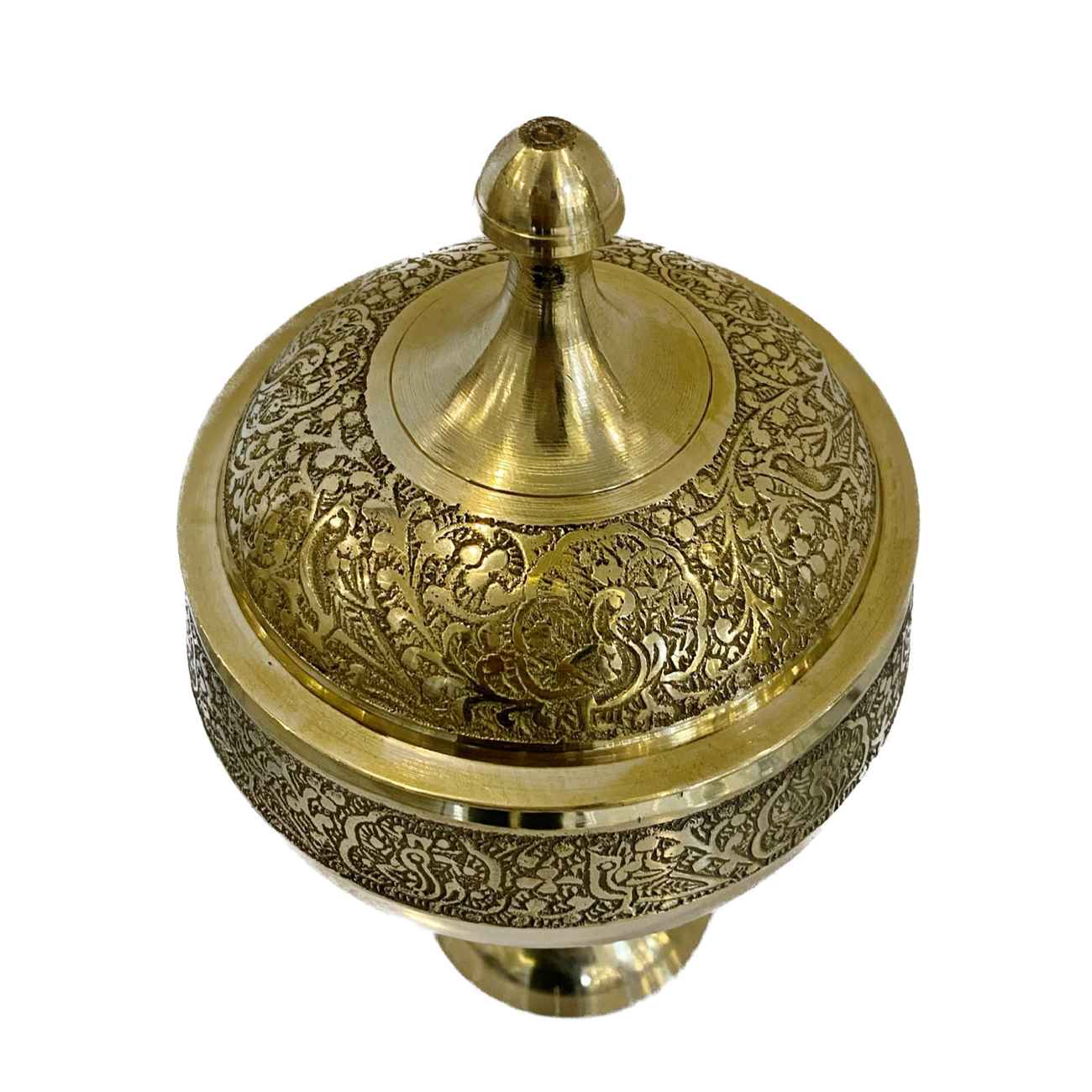 Luxury Brass Sugar Bowl with Handcrafted Lid