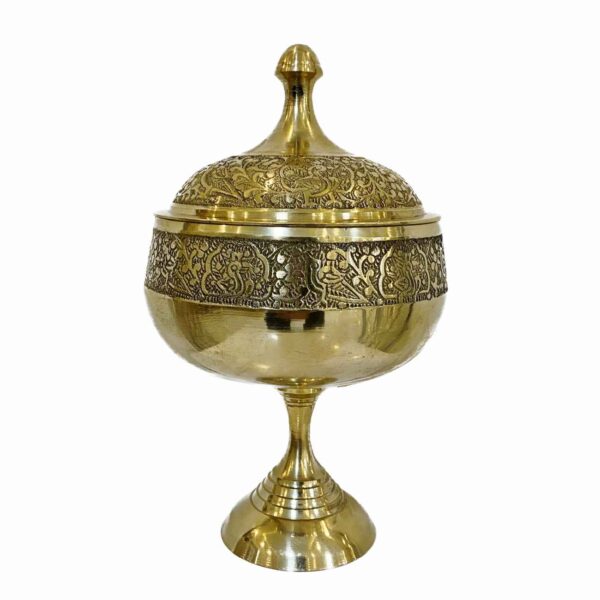 Luxury Brass Sugar Bowl with Handcrafted Lid