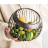 Metal Wire Fruit Basket Chic & Luxe in Black