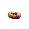 Metal Wire Fruit Basket With Wooden Base