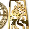 Modern 3-Piece Wall Clock Set Simurgh