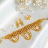 Mortasha Brass Necklace with Earrings Set