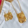 Mehak Brass Necklace with Earrings Set Lux & Chic