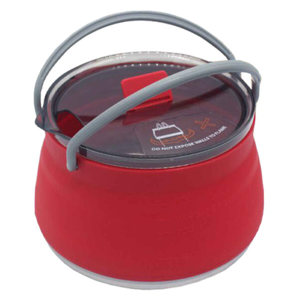 Outdoor Camping Kettle Ideal for Campfire in Red