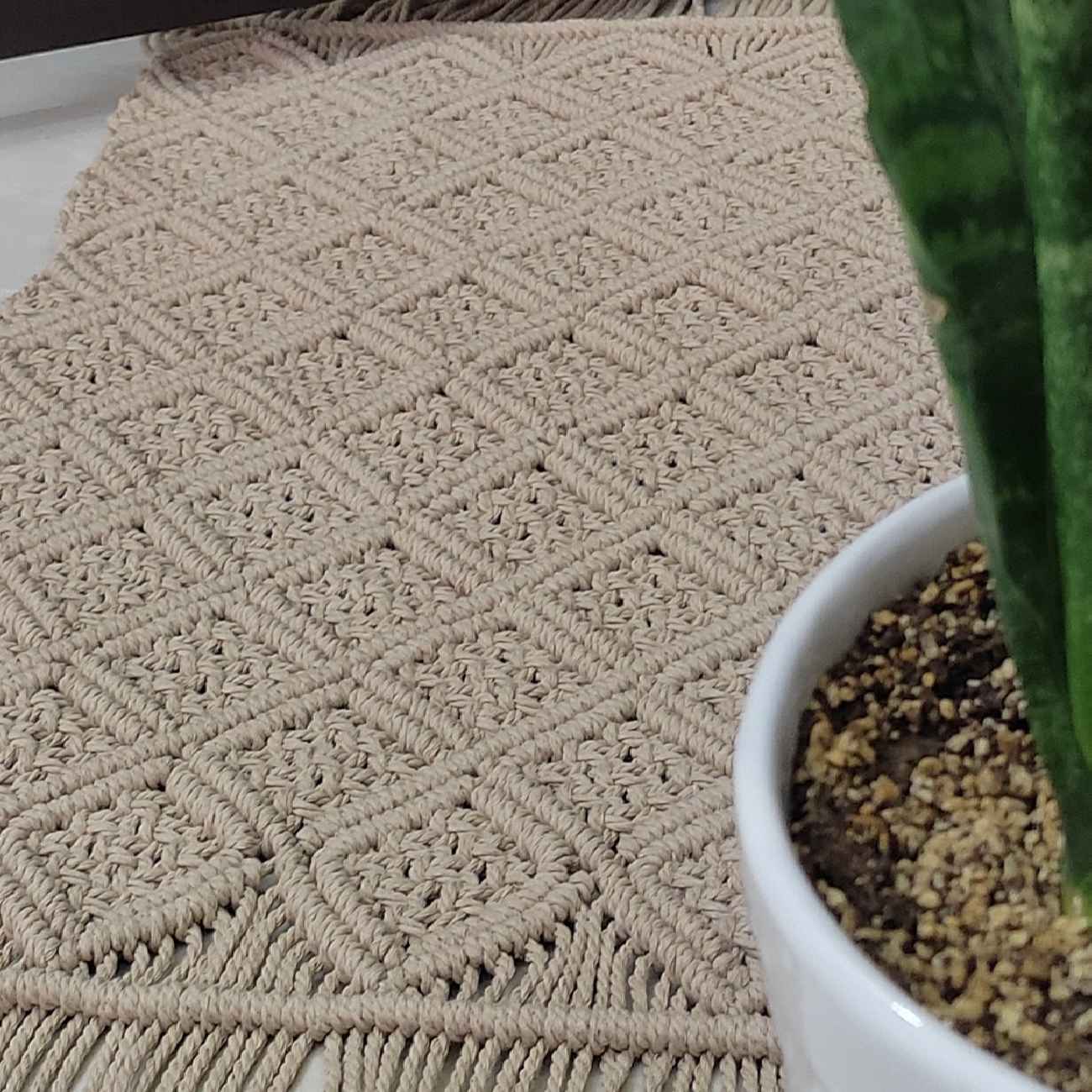 Persian Boho Luxe Handwoven Macrame Floor Rug