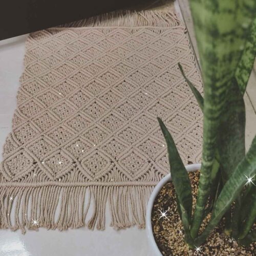 Persian Boho Luxe Handwoven Macrame Floor Rug