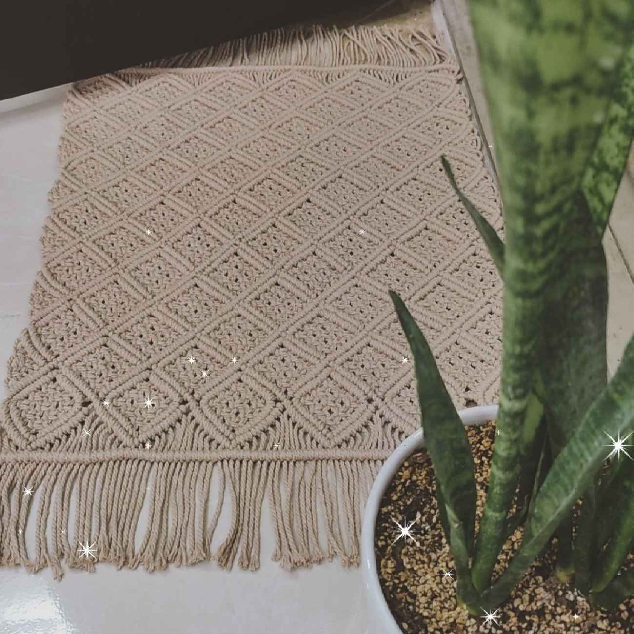 Persian Boho Luxe Handwoven Macrame Floor Rug