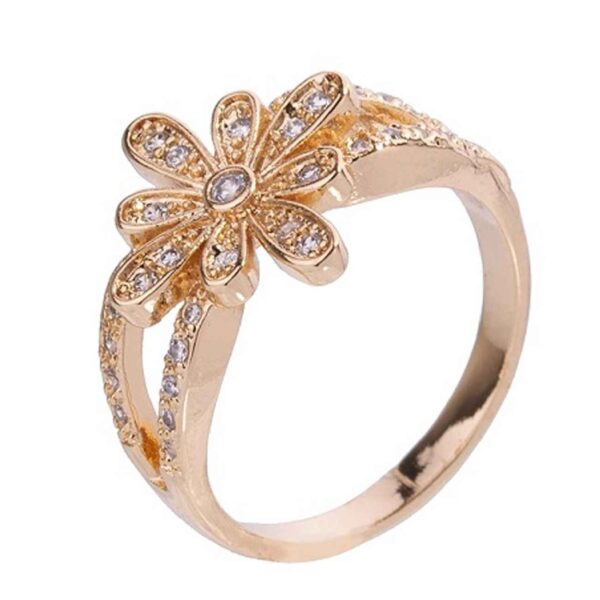 Persian Brass Ring for Women with Flower Design