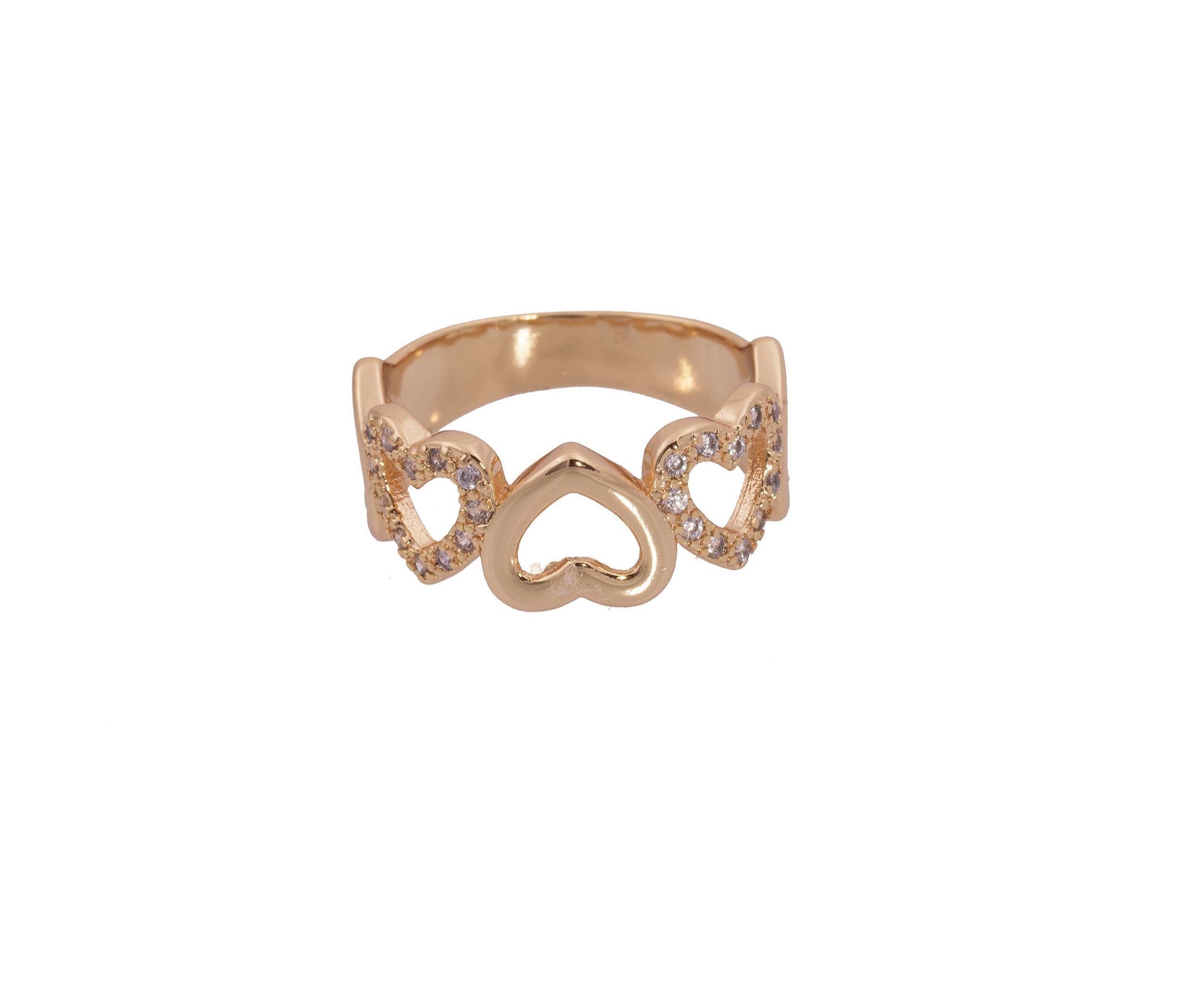 Brass Ring for Women with Heart Design