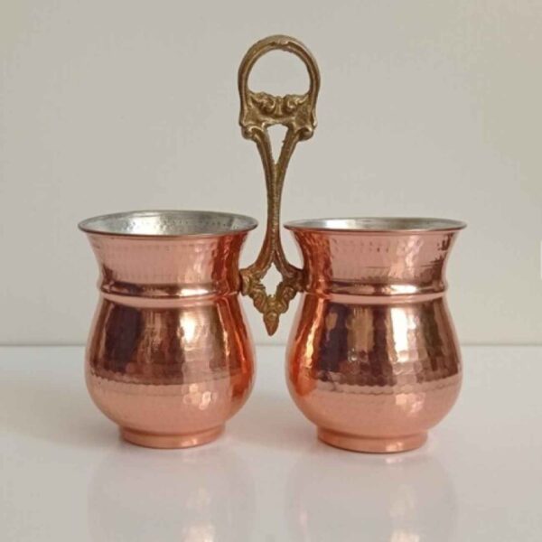 Persian Copper Utensil Holder Traditional Hammered