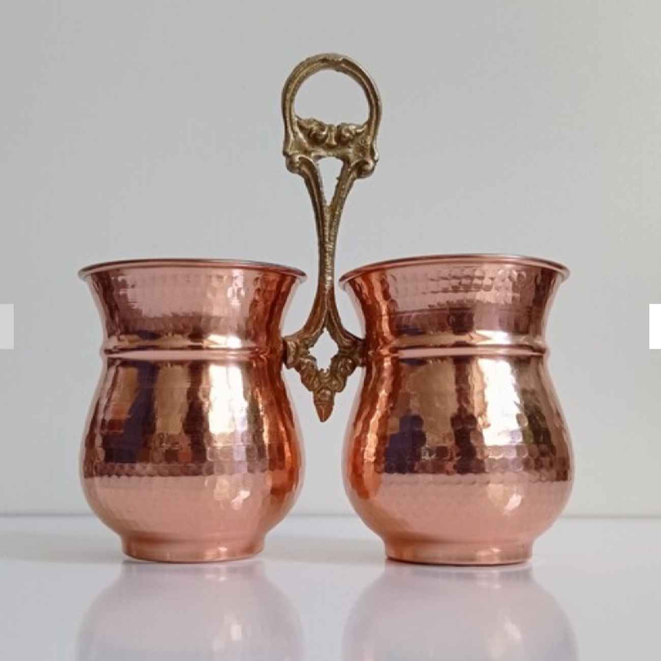 Persian Copper Utensil Holder Traditional Hammered
