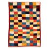 Persian Gabbeh Wool Rug Authentic Handwoven in Fars Checkered