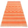 Persian Gabbeh Wool Rug Handwoven in Fars Striped Orange