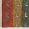 Persian Gabbeh Wool Rug Handwoven in Fars Striped with Animal Motifs
