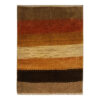 Persian Gabbeh Wool Rug Handwoven in Isfahan Striped Brown