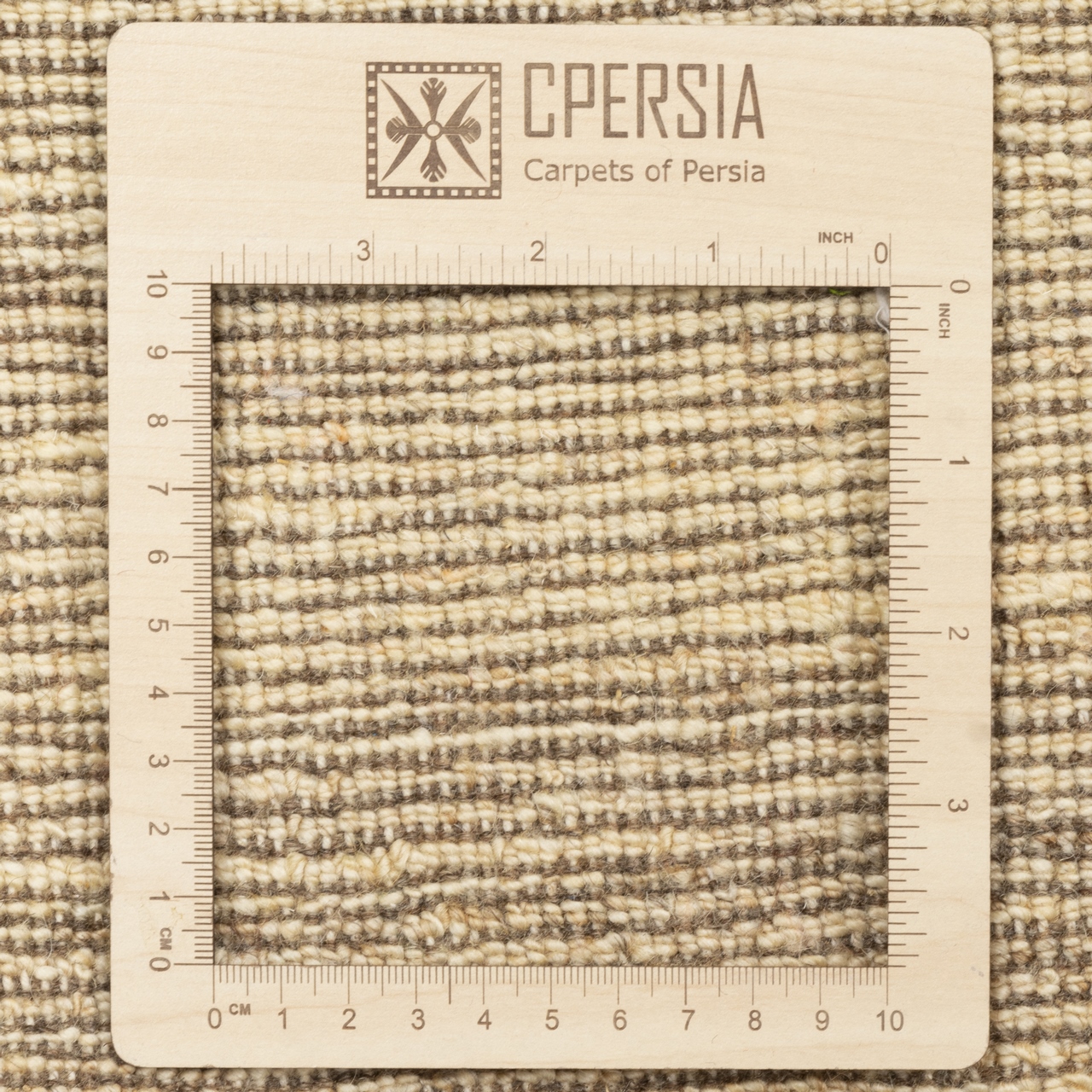 Persian Gabbeh Wool Rug Original Handwoven in Fars Cat in Cream