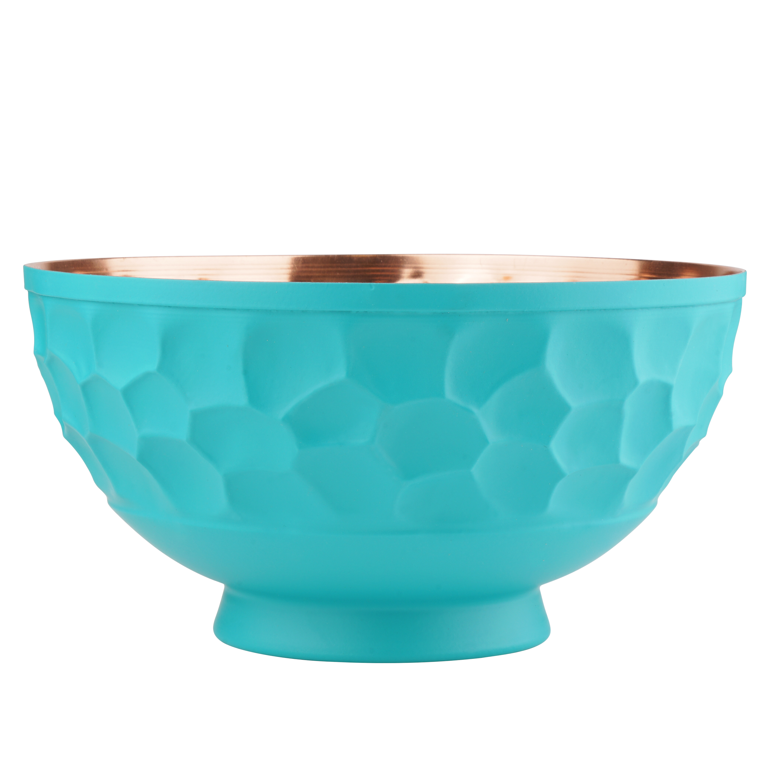 Persian Handcrafted Copper Bowl in Turquoise