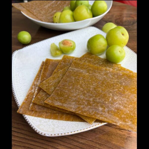 Persian Homemade Green Plum Lavashak – Sour Fruit Leather Roll, 800g