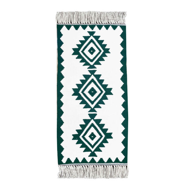 Persian Kilim Qashqai Rug Original Handwoven in Ardabil Geometric White