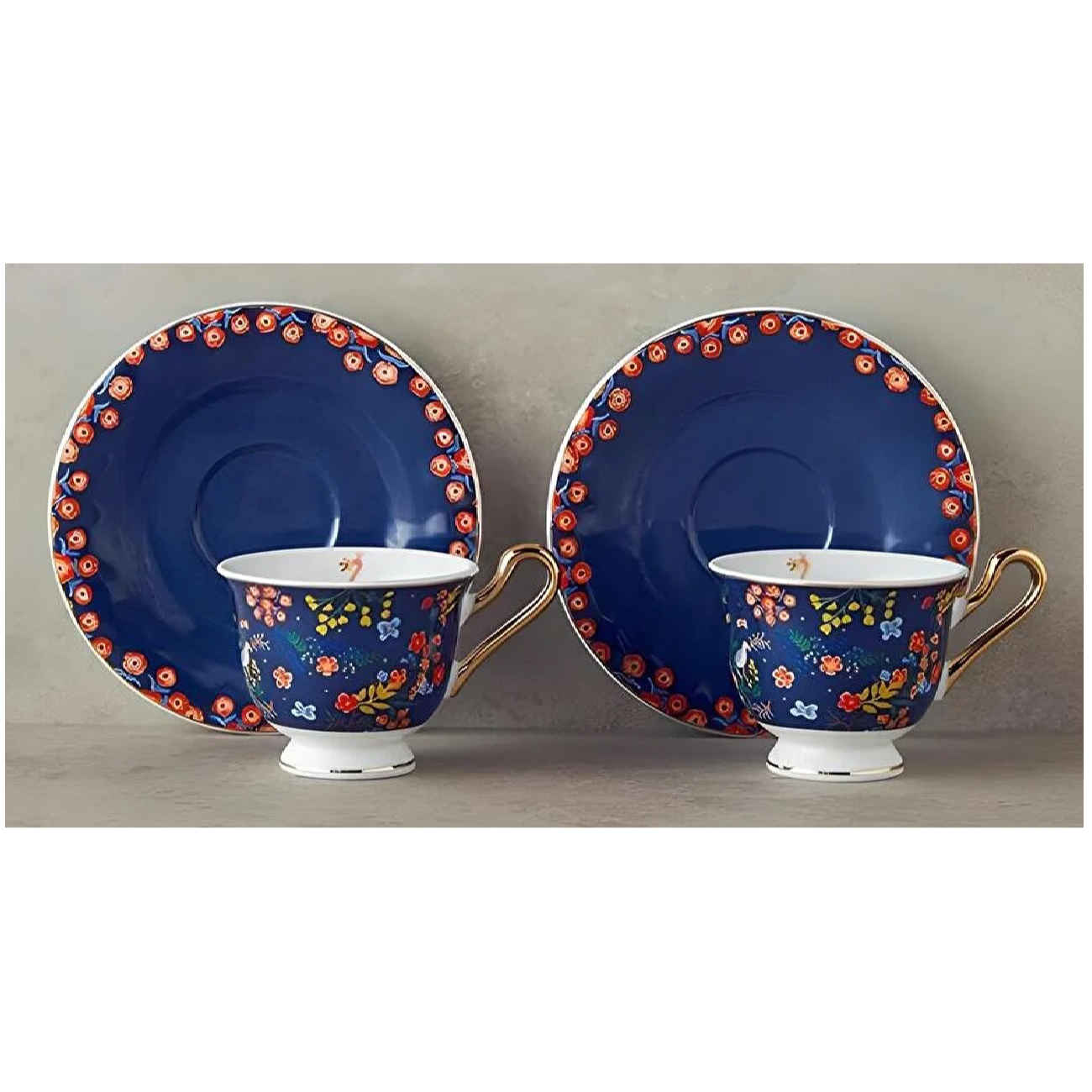 Artistic Porcelain Tea Set in Navy Blue – Classic & Timeless Tea Collection