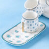 Persian Porcelain Tea & Coffee Set with Evil Eye Design in White
