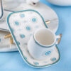 Persian Porcelain Tea & Coffee Set with Evil Eye Design in White