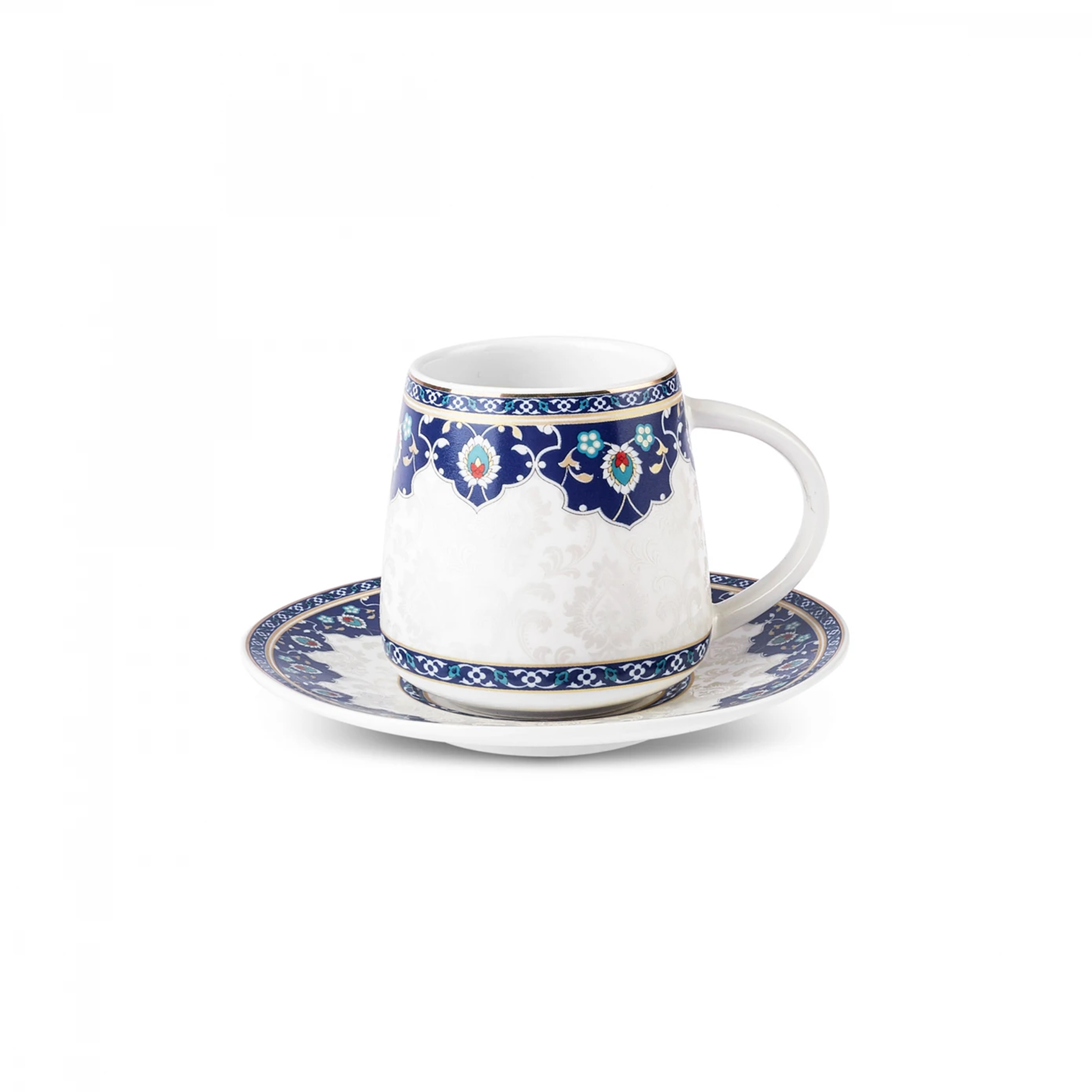 Artistic Porcelain Tea Set with Geometric Design – Modern & Stylish Elegance