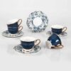 Persian Porcelain Tea & Coffee Set with Leaf Design