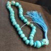 Persian Neyshabur Turquoise Rosary: 33 Prayer Beads Tasbih