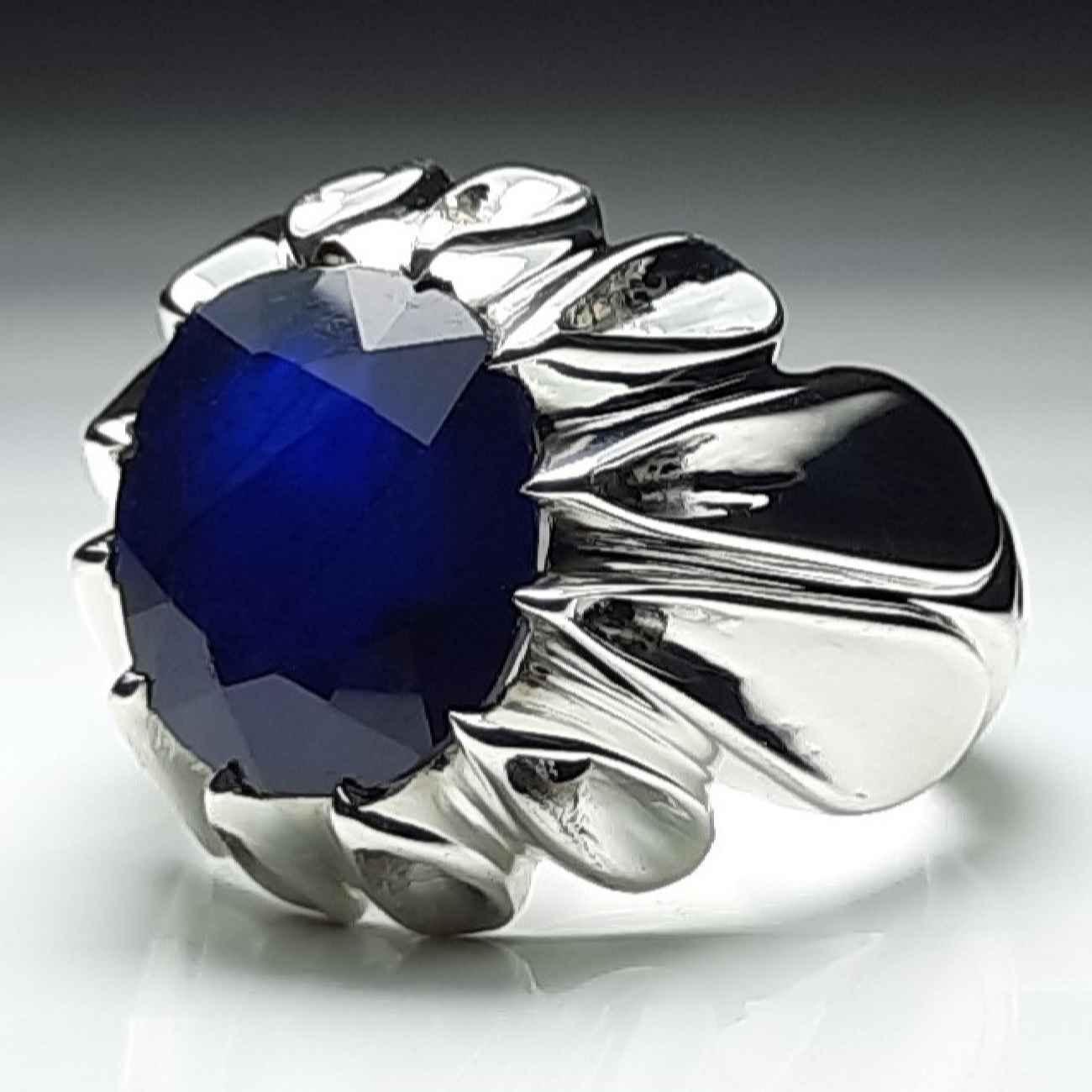 Persian Ruby Silver Ring Handcrafted For Men Chic & Lux