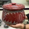 Persian Stone Dizi Pot for Abgoosht with Floral Design